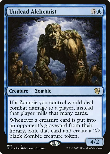 Undead Alchemist, Magic card MIC 105 — Midnight Hunt Commander set