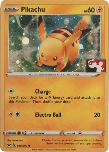 Pikachu, carte Pokémon LGP 065-2 — extension League Promos