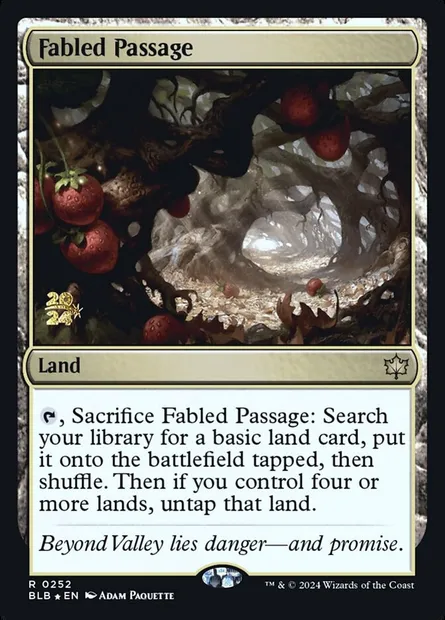 Passage merveilleux, carte Magic PBLB 252s — extension Bloomburrow Promos