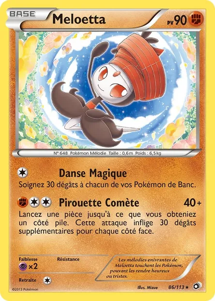 Meloetta, carte Pokémon LTR 86 — extension Legendary Treasures
