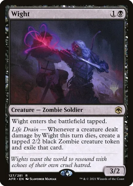 Wight, Magic card PAFR 127p — Adventures in the Forgotten Realms Promos set