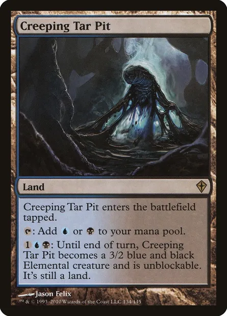 Creeping Tar Pit, Magic card WWK 134 — Worldwake set
