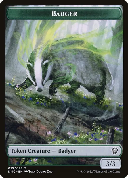 Badger, carte Magic TDMU 15 — extension Dominaria United Tokens