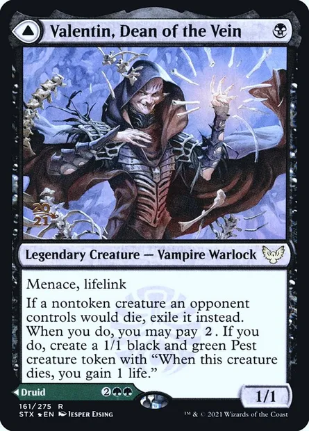 Valentin, doyen de la veine // Lisette, doyenne de la racine, carte Magic PSTX 161s — extension Strixhaven: School of Mages Promos