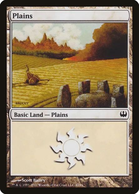 Plains, Magic card DDG 40 — Duel Decks: Knights vs. Dragons set