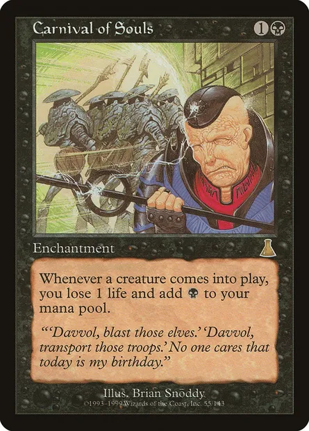 Carnaval des Ames, carte Magic UDS 55 — extension Destinée d'Urza