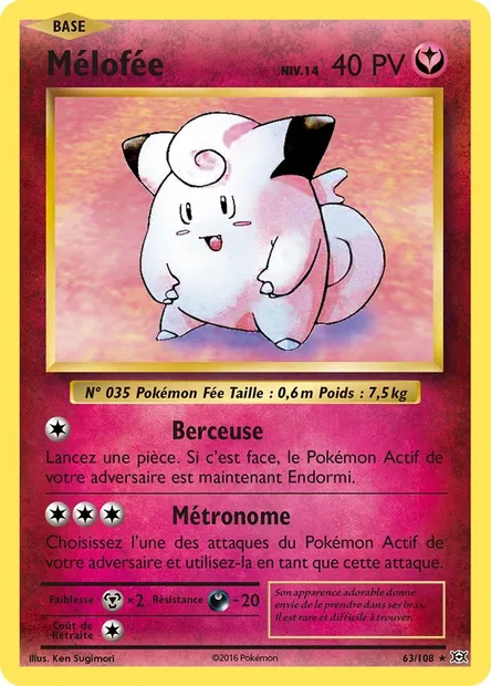 Mélofée, carte Pokémon EVO 63 — extension Évolutions
