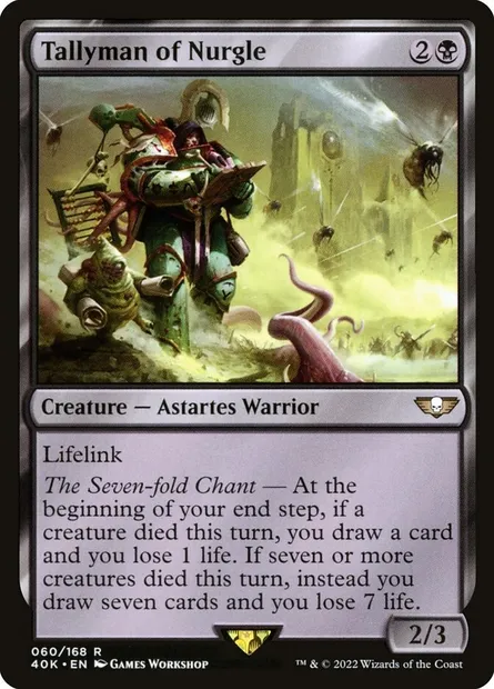 Tallyman of Nurgle, Magic card 40K 60 — Warhammer 40,000 Commander set