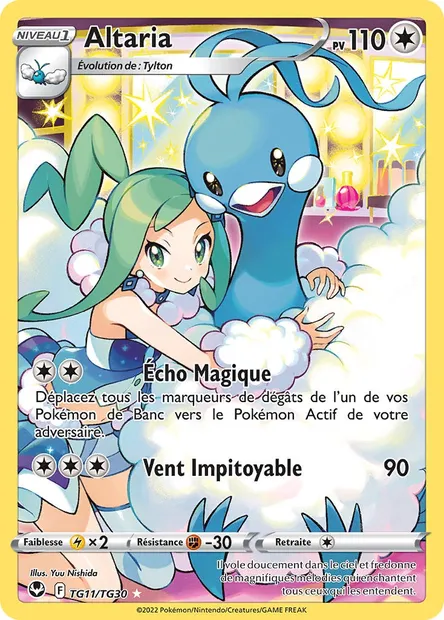 Altaria, carte Pokémon SIT TG11 — extension Tempête Argentée