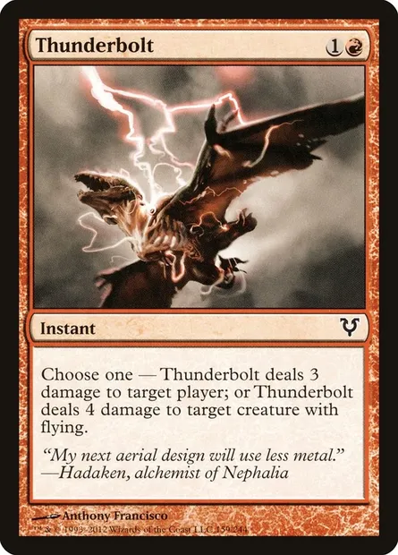 Thunderbolt, Magic card AVR 159 — Avacyn Restored set