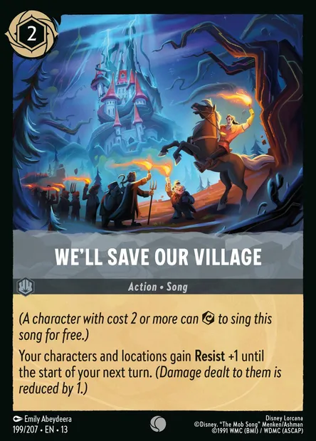We'll Save Our Village, Disney Lorcana card CH13-199 — Attack of the Vine! set