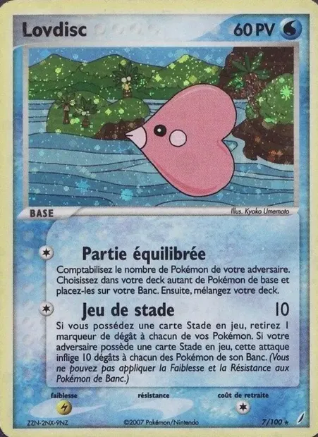 Lovdisc, carte Pokémon CG 7 — extension EX Gardiens de Cristal