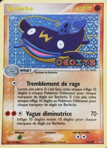 Barbicha, carte Pokémon DX 28 — extension EX Deoxys