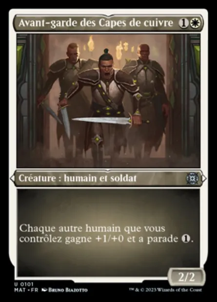 Avant-garde des Capes de cuivre, carte Magic MAT 101 — extension L'invasion des machines : le jour d'après