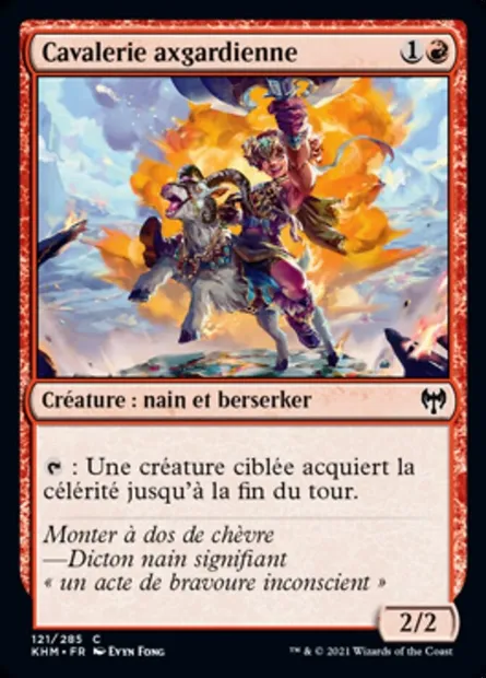 Cavalerie axgardienne, carte Magic KHM 121 — extension Kaldheim
