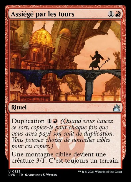 Assiégé par les tours, carte Magic RVR 123 — extension Ravnica Remastered