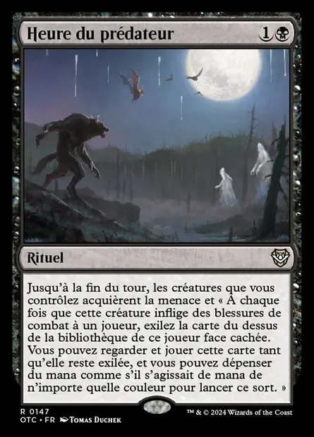 Heure du prédateur, carte Magic OTC 147 — extension Outlaws of Thunder Junction Commander