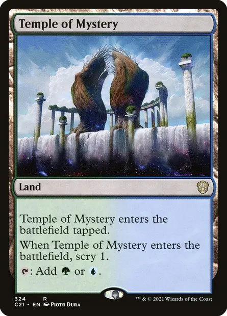 Temple of Mystery, Magic card C21 324 — Commander 2021 set