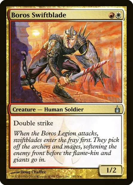 Boros Swiftblade, Magic card RAV 193 — Ravnica: City of Guilds set