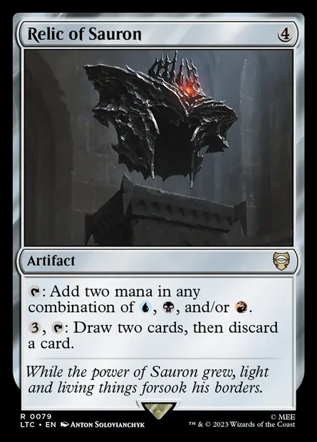 Relic of Sauron, Magic card LTC 79 — Tales of Middle-earth Commander set
