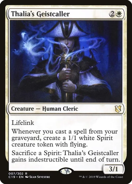 Thalia's Geistcaller, Magic card C19 7 — Commander 2019 set