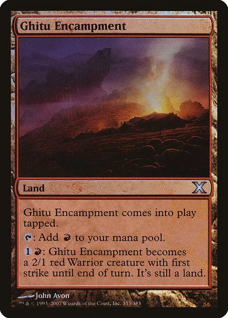 Campement guitûk, carte Magic 10E 353★ — extension Dixième édition