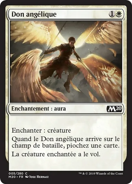 Don angélique, carte Magic M20 5 — extension Core Set 2020
