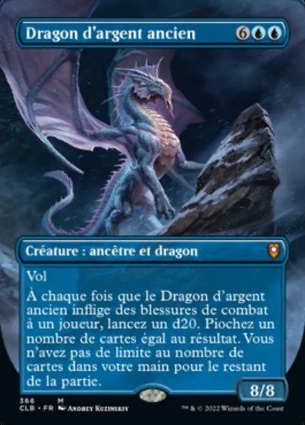 Dragon d'argent ancien, carte Magic CLB 366 — extension Commander Légendes : la bataille de la Porte de Baldur