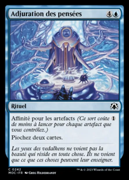 Adjuration des pensées, carte Magic MOC 242 — extension March of the Machine Commander