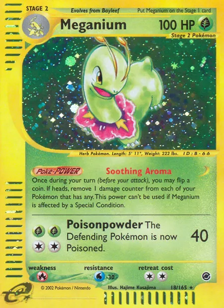 Meganium, Pokémon card EX 18 — Expedition Base Set set