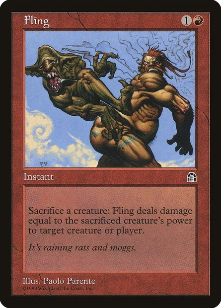 Fling, Magic card STH 82 — Stronghold set