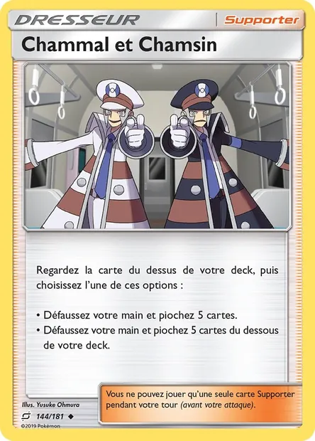Chammal et Chamsin, carte Pokémon TEU 144 — extension Duo de Choc