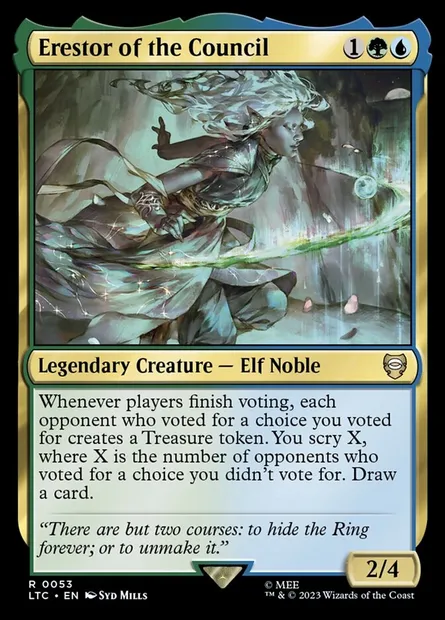 Erestor of the Council, Magic card LTC 53 — Tales of Middle-earth Commander set