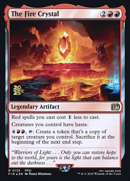 The Fire Crystal, Magic card PFIN 135s — Final Fantasy Promos set