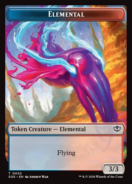 Elemental, carte Magic TSOS 2 — extension Secrets of Strixhaven Tokens