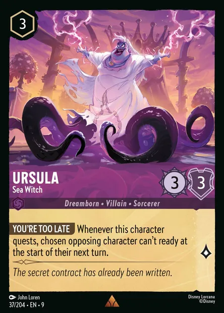 Ursula - Sea Witch, Disney Lorcana card CH9-037 — Fabled set