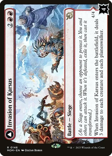 Invasion de Karsus // Élémental de réfraction, carte Magic PMOM 146s — extension March of the Machine Promos