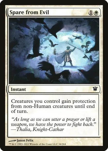 Spare from Evil, Magic card ISD 34 — Innistrad set