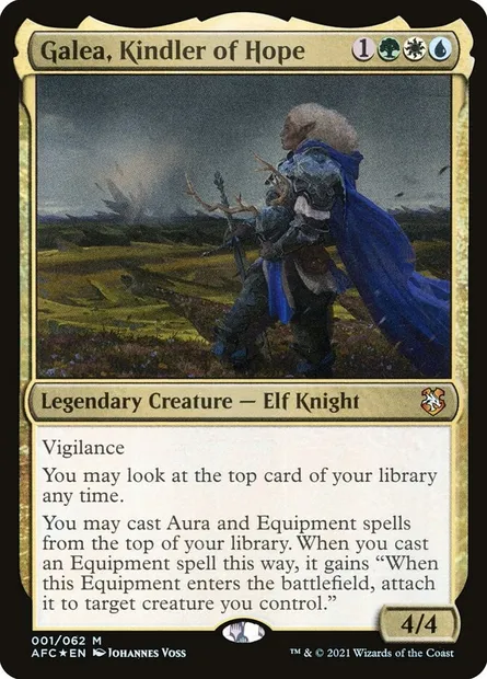 Galea, Kindler of Hope, Magic card AFC 1 — Forgotten Realms Commander set