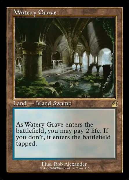 Watery Grave, Magic card RVR 415 — Ravnica Remastered set