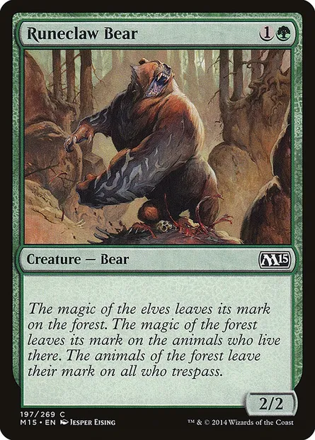 Runeclaw Bear, Magic card M15 197 — Magic 2015 set