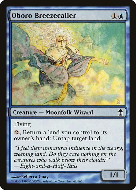 Oboro Breezecaller, Magic card SOK 48 — Saviors of Kamigawa set