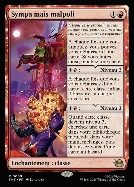Sympa mais malpoli, carte Magic TMT 89 — extension Teenage Mutant Ninja Turtles