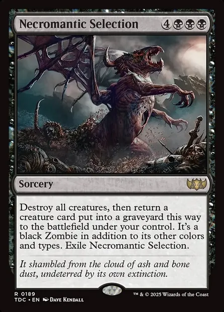 Necromantic Selection, Magic card TDC 189 — Tarkir: Dragonstorm Commander set