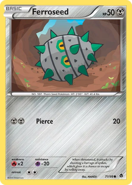 Ferroseed, Pokémon card EPO 71 — Emerging Powers set