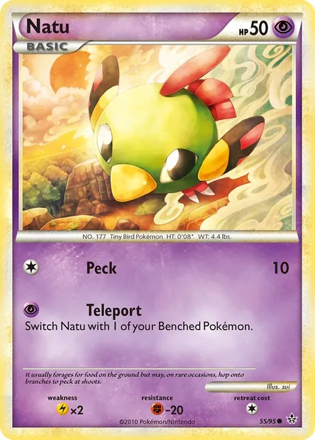 Natu, Pokémon card UL 55 — Unleashed set