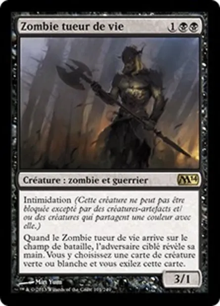 Zombie tueur de vie, carte Magic M14 101 — extension Magic 2014