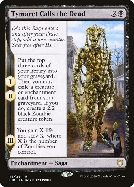 Tymaret Calls the Dead, Magic card PTHB 118p — Theros Beyond Death Promos set