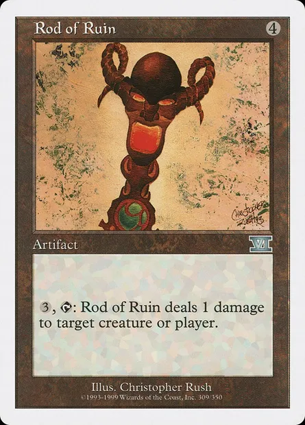 Rod of Ruin, Magic card 6ED 309 — Classic Sixth Edition set