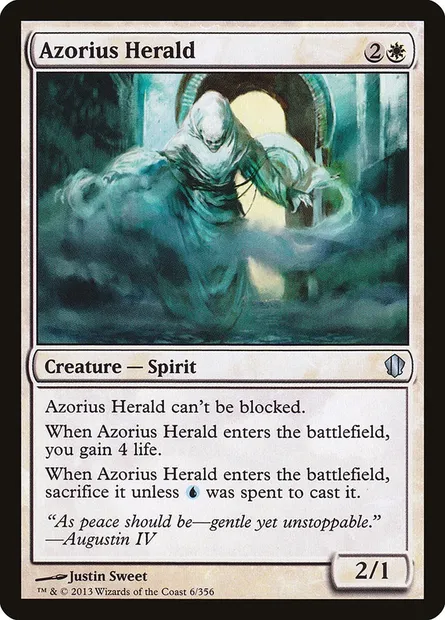 Azorius Herald, Magic card C13 6 — Commander 2013 set